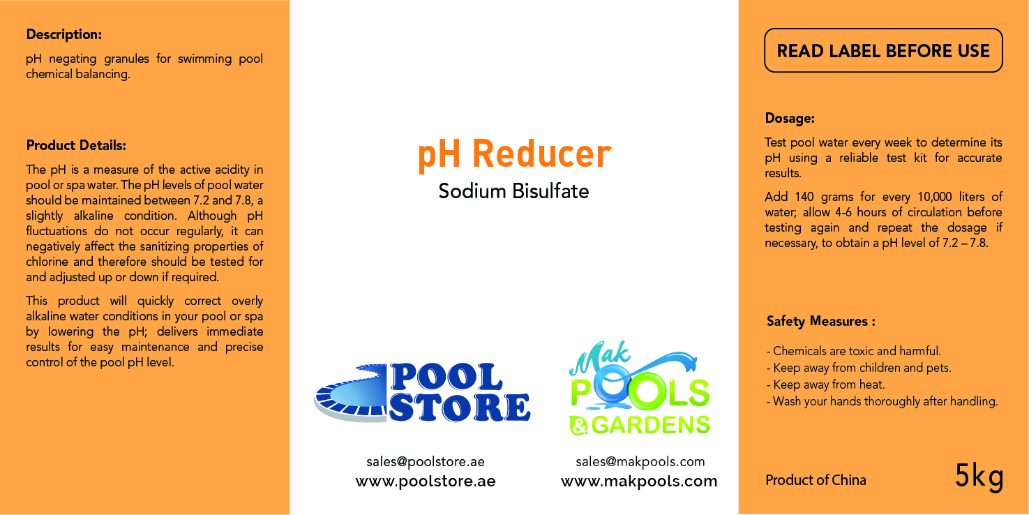 pH Reducer | 5 Kg: Bucket | White | HS Code: 28362000 | Brand: Generic | Origin: China