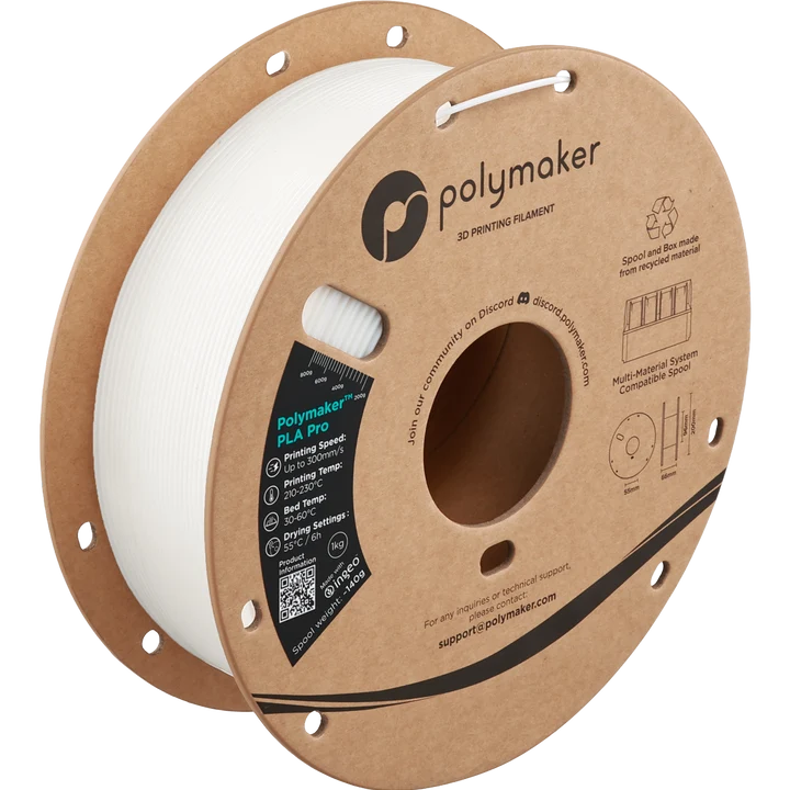 Polymaker™ PLA Pro (1.75mm, 1000g) White