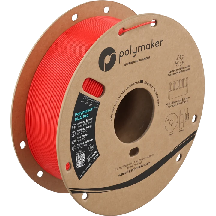 Polymaker™ PLA Pro(1.75mm, 1000g) Red