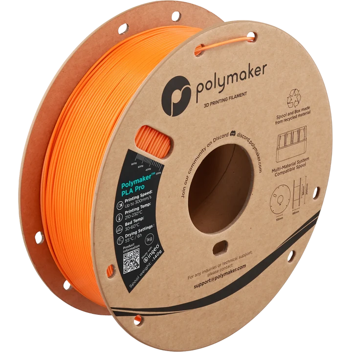 Polymaker™ PLA Pro (1.75mm, 1000g) Orange