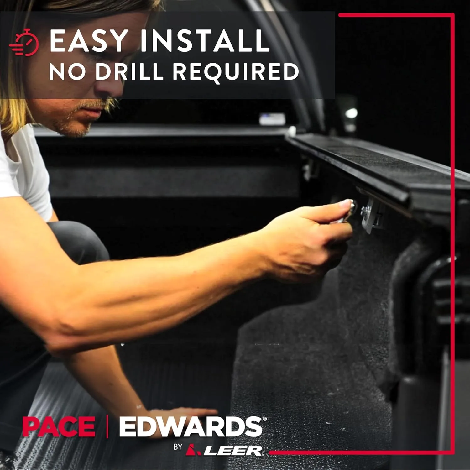 Pace Edwards Jackrabbit Retractable Truck Bed Tonneau Cover for Chevrolet Silverado 1500 HD, Years 2019-2025, 5'8" Truck Bed, Black