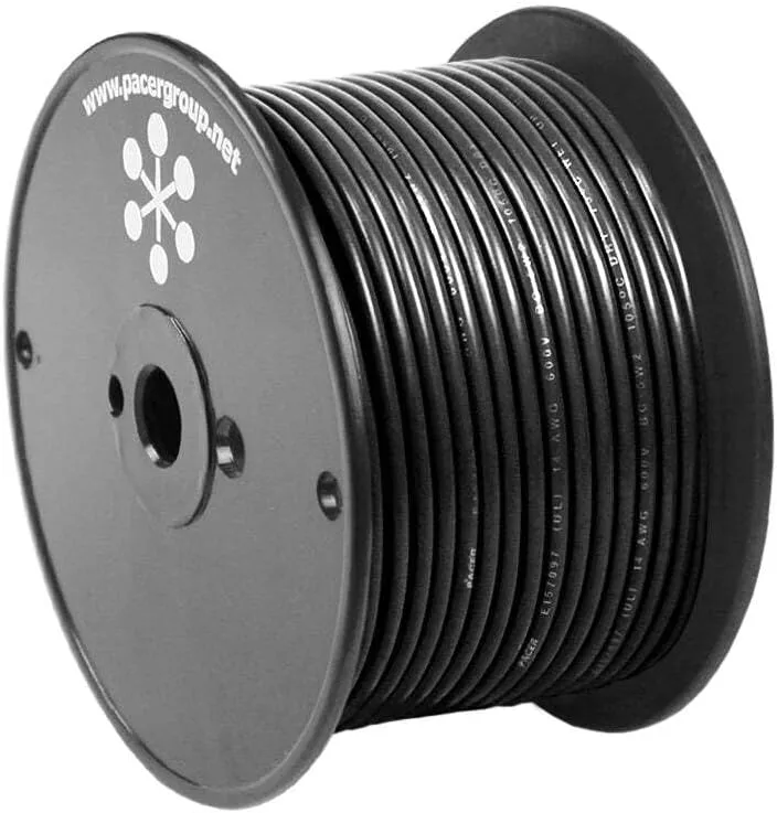 Pacer Black 12 AWG Primary Wire - 100'