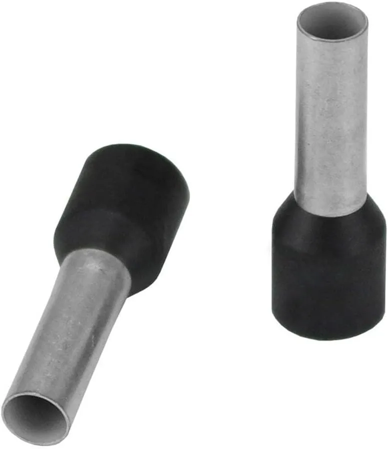 Pacer Black 10 AWG Wire Ferrule - 10mm Length - 25 Pack