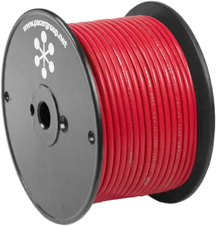 Pacer Red 8 AWG Primary Wire - 100'
