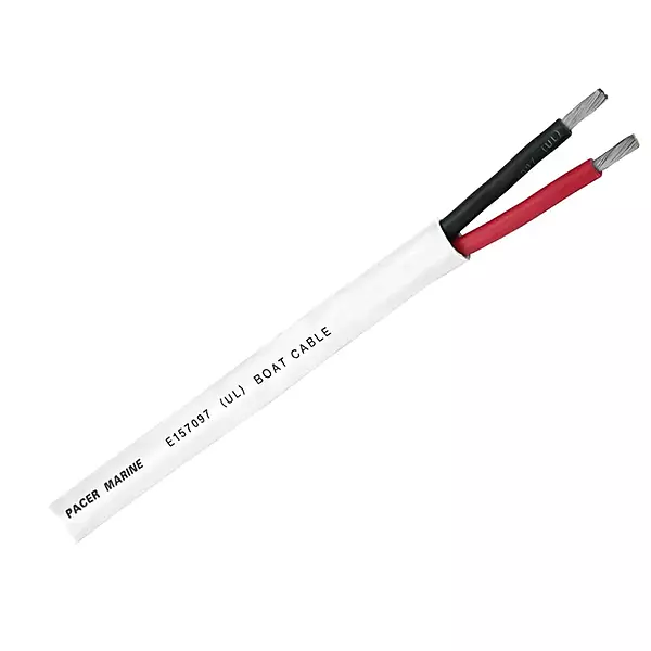 Pacer 100 ft 16/2 AWG Duplex 2 Conductor Marine Cable - Red, Black