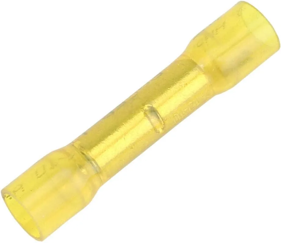 Pacer 12-10 AWG Heat Shrink Butt Connector - 100 Pack