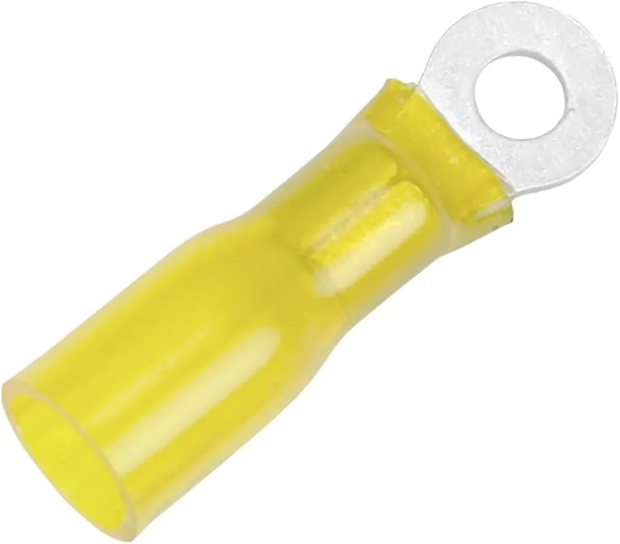 Pacer 12-10 AWG Heat Shrink Ring Terminal - #10 Stud Size - 25 Pack