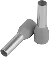 Pacer Grey 12 AWG Wire Ferrule - 10mm Length - 25 Pack