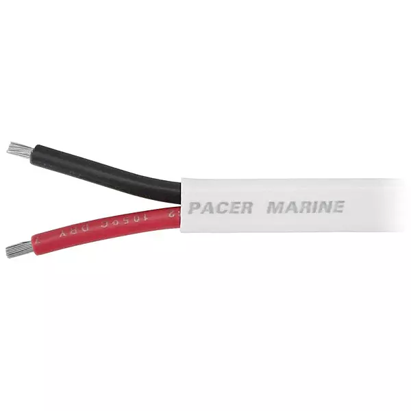 Pacer 12/2 AWG Duplex Cable - Flat Cable - Red/Black - 250'