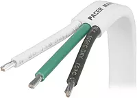 Pacer 6/3 AWG Triplex Cable - Black/Green/White - 100'