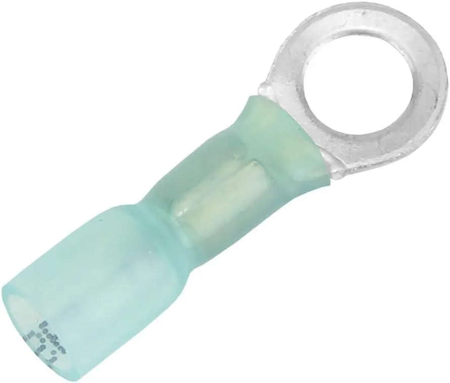 Pacer 16-14 AWG Heat Shrink Ring Terminal - 1/4" Stud Size - 25 Pack