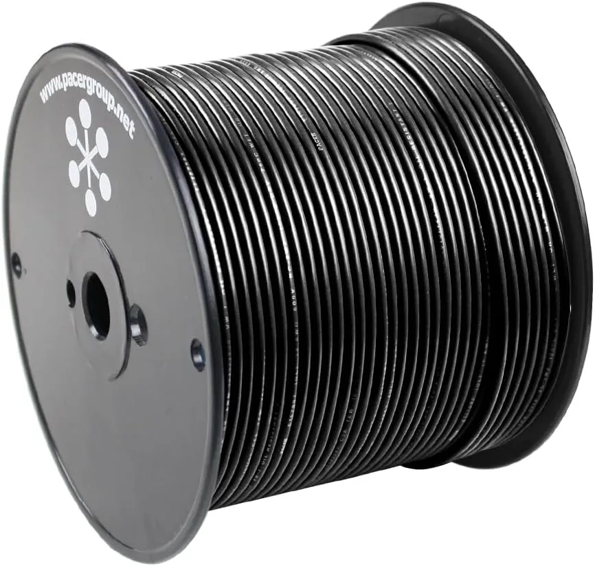 Pacer Black 16 AWG Primary Wire - 500 [WUL16BK-500]