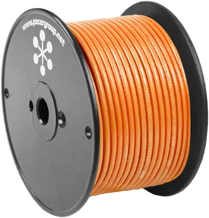 Pacer Orange 18 AWG Primary Wire - 100'