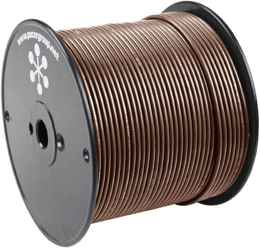 Pacer Brown 18 AWG Primary Wire - 500'