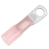 Pacer 8 AWG Heat Shrink Ring Terminal - 1/4" Stud Size - 25 Pack