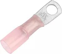 Pacer 8 AWG Heat Shrink Ring Terminal - 1/4" Stud Size - 25 Pack