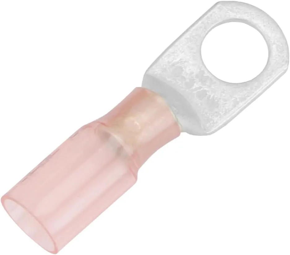 Pacer 8 AWG Heat Shrink Ring Terminal - 3/8" Stud Size - 25 Pack