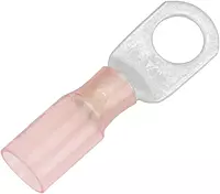 Pacer 8 AWG Heat Shrink Ring Terminal - 3/8" Stud Size - 25 Pack