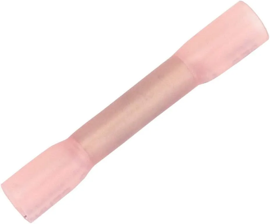 Pacer 22-18 AWG Heat Shrink Butt Connector - 25 Pack