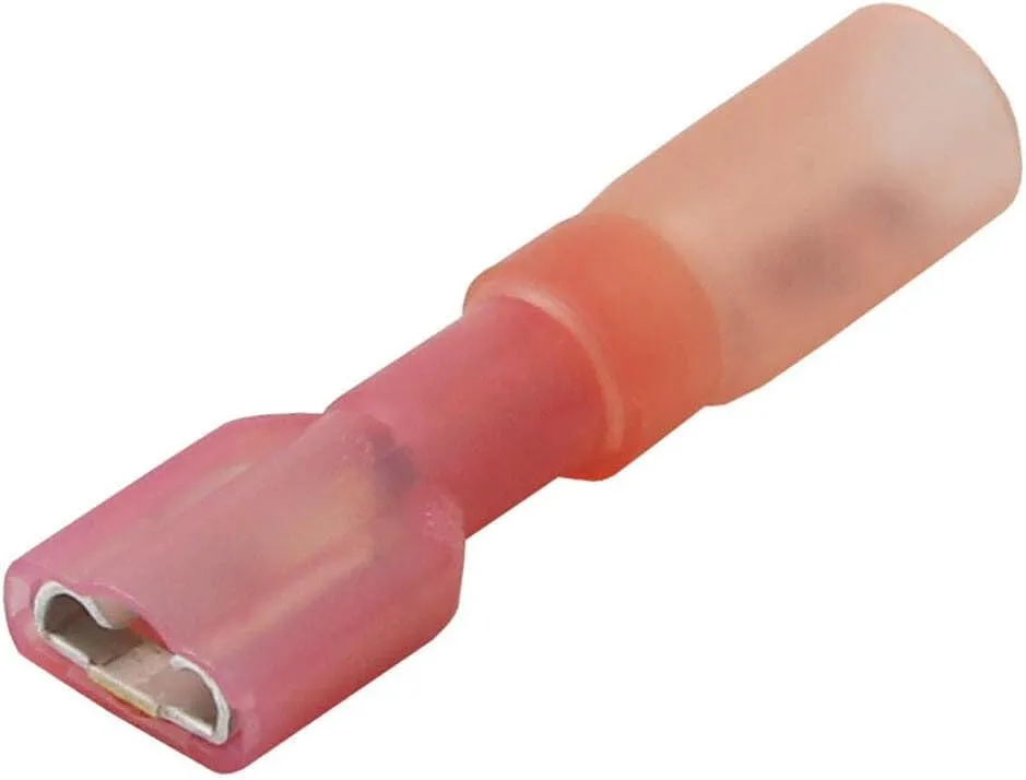 Pacer 22-18 AWG Heat Shrink Female Disconnect - 100 Pack