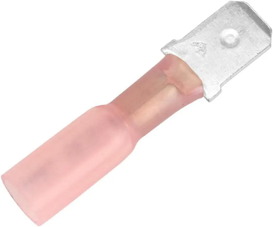 Pacer 22-18 AWG Heat Shrink Male Disconnect - 25 Pack
