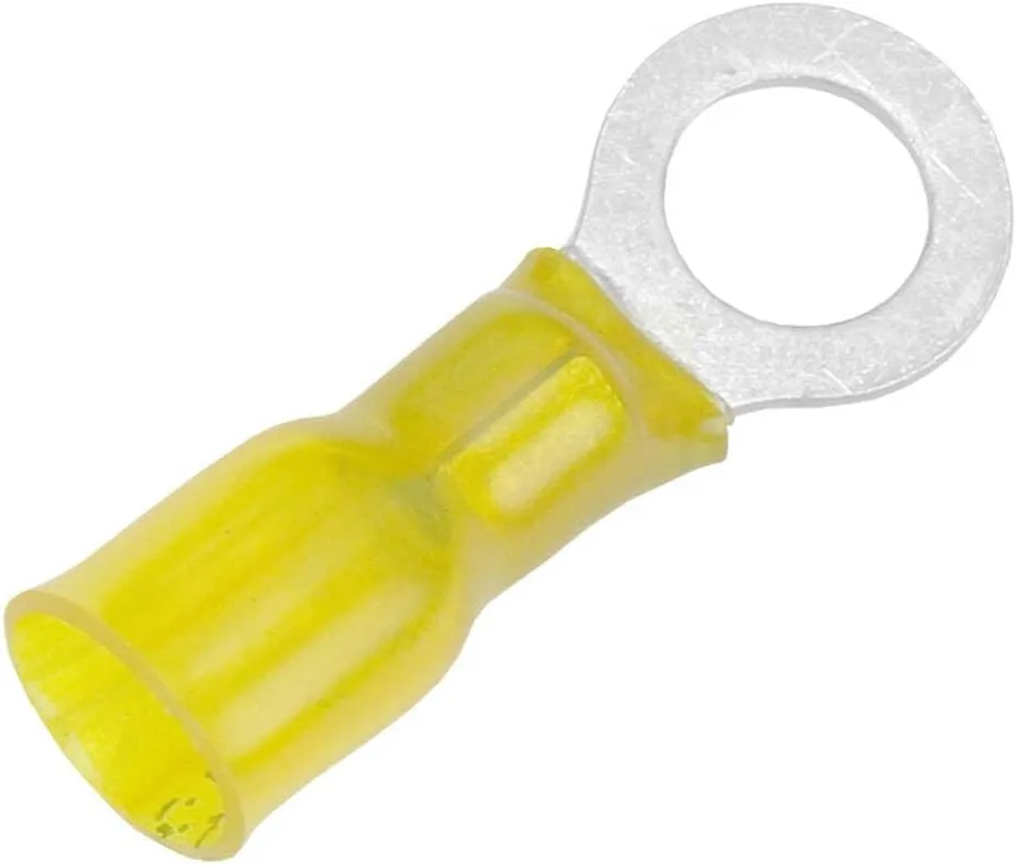 Pacer 12-10 AWG Heat Shrink Ring Terminal - 5/16" Stud Size - 100 Pack