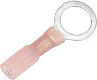 Pacer 22-18 AWG Heat Shrink Ring Terminal - 3/8" Stud Size - 25 Pack