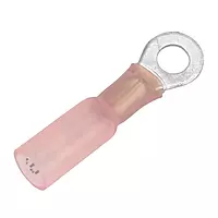 Pacer 22-18 AWG Heat Shrink Ring Terminal - #8 Stud Size - 25 Pack