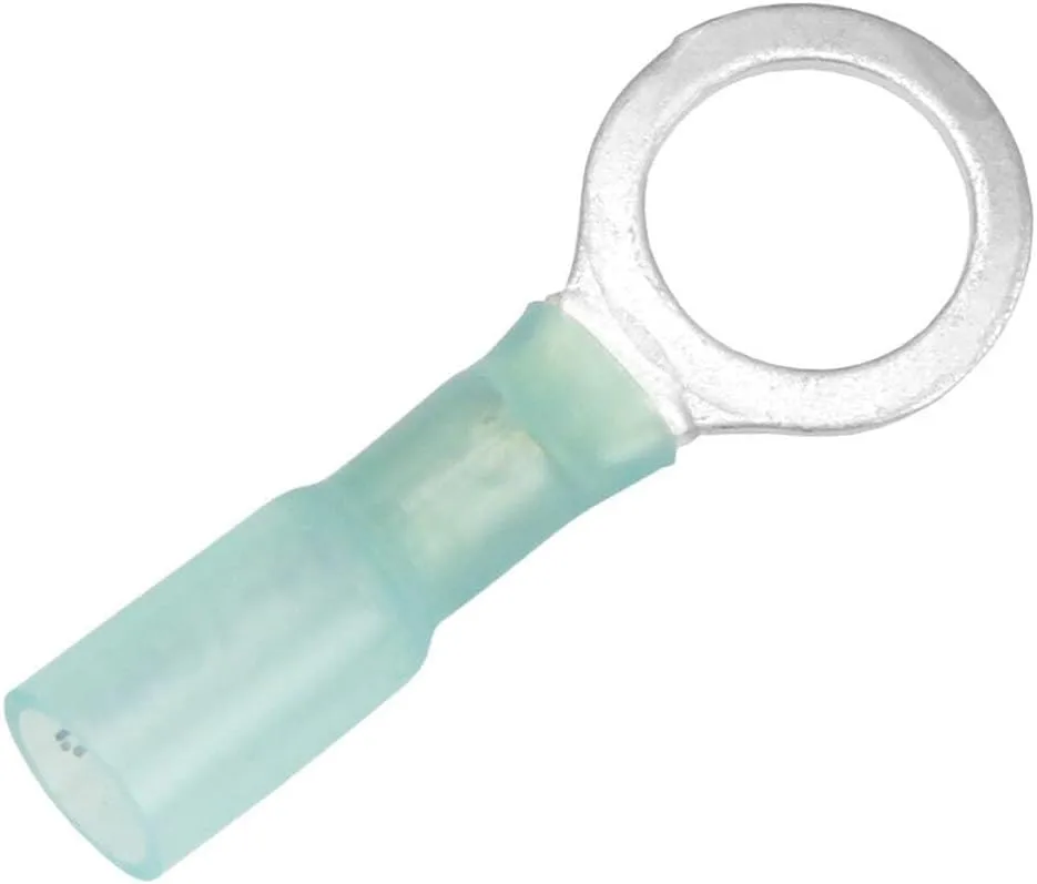 Pacer 16-14 AWG Heat Shrink Ring Terminal - 3/8" Stud Size - 100 Pack