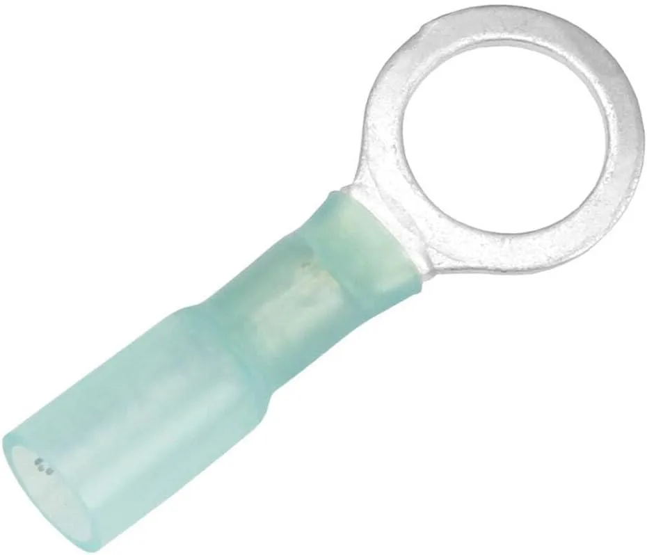 Pacer 16-14 AWG Heat Shrink Ring Terminal - 3/8" Stud Size - 25 Pack