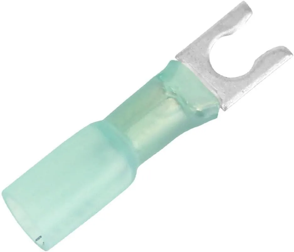 Pacer 16-14 AWG Heat Shrink Spade Terminal - #8 Stud Size - 100 Pack