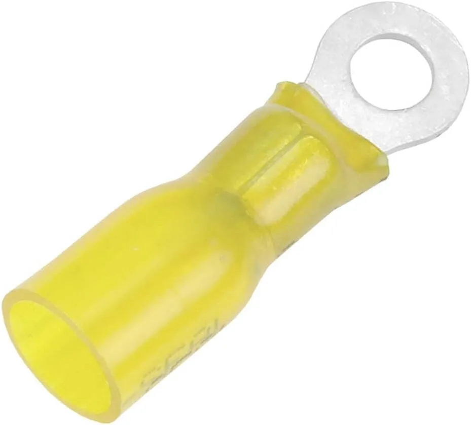 Pacer 12-10 AWG Heat Shrink Ring Terminal - #8 Stud Size - 100 Pack
