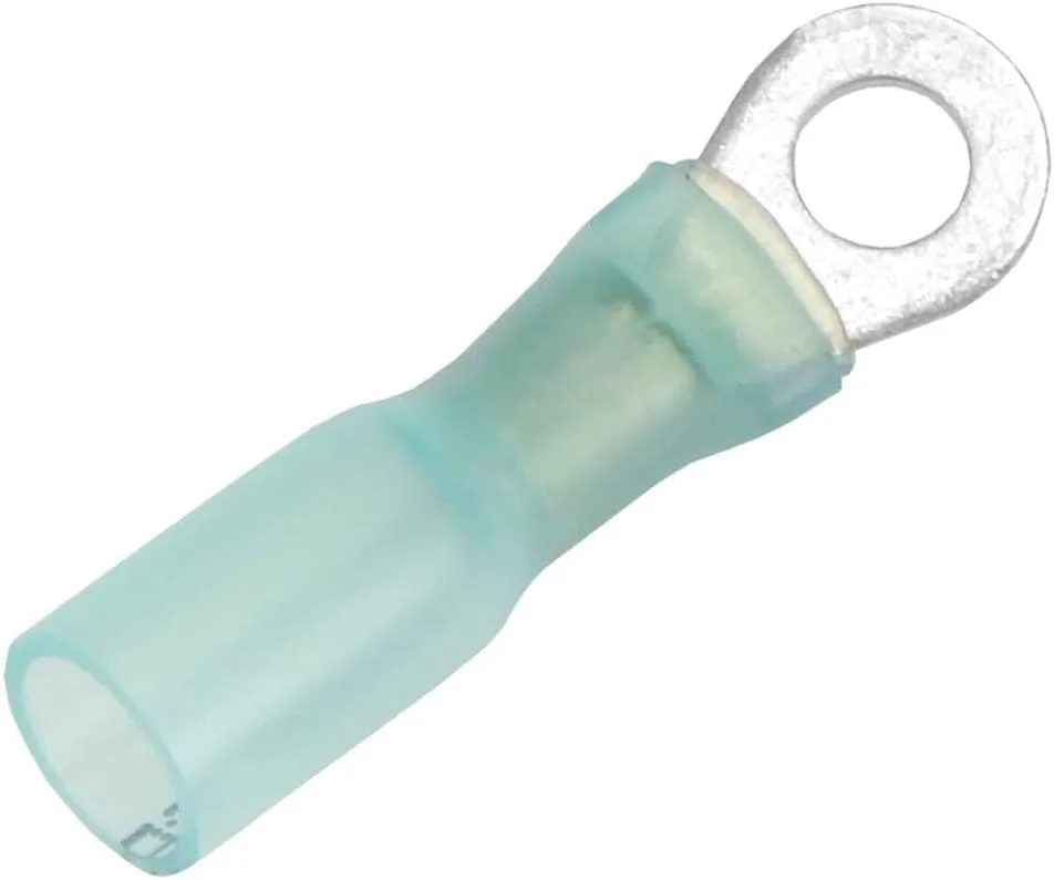 Pacer 16-14 AWG Heat Shrink Ring Terminal - #8 Stud Size - 100 Pack