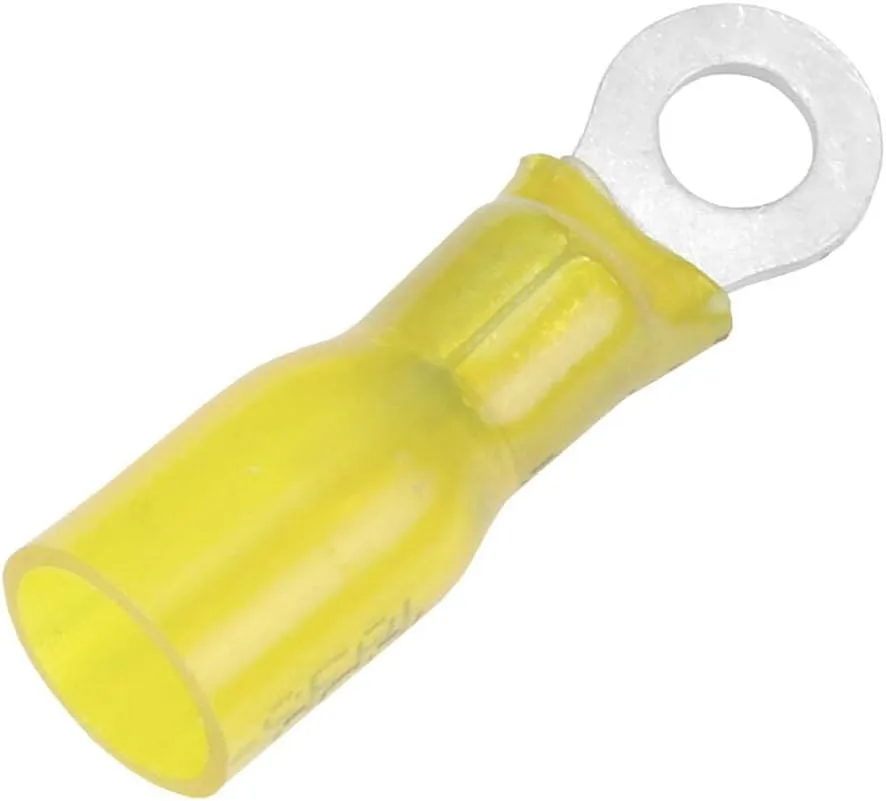 Pacer 12-10 AWG Heat Shrink Ring Terminal - #8 Stud Size - 25 Pack