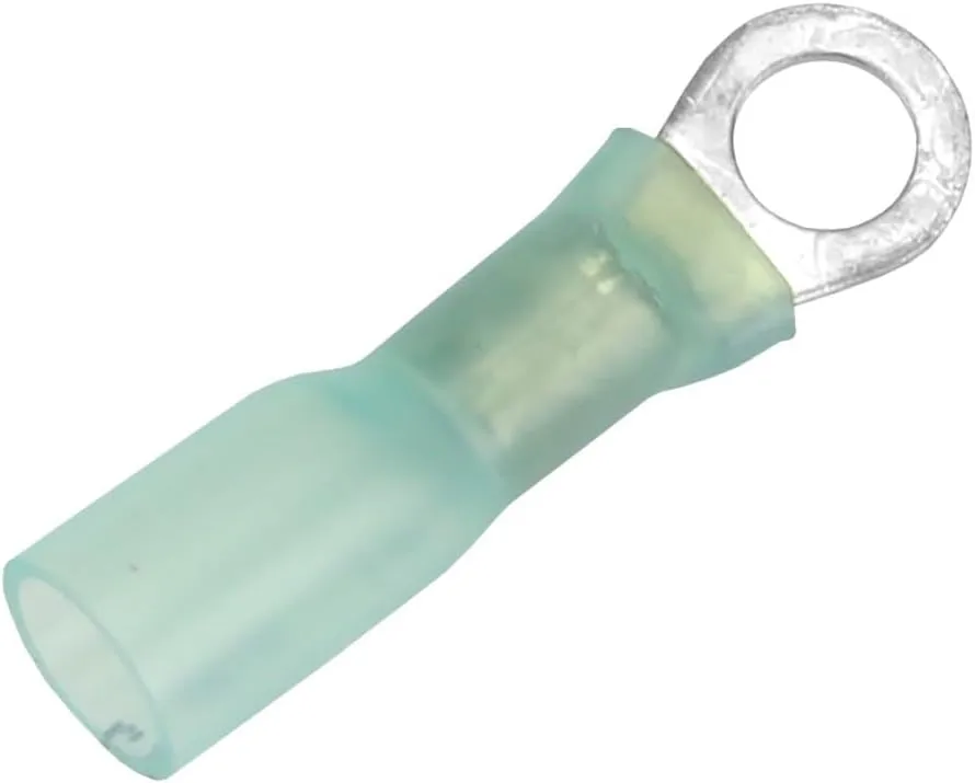 Pacer 16-14 AWG Heat Shrink Ring Terminal - #10 Stud Size - 100 Pack