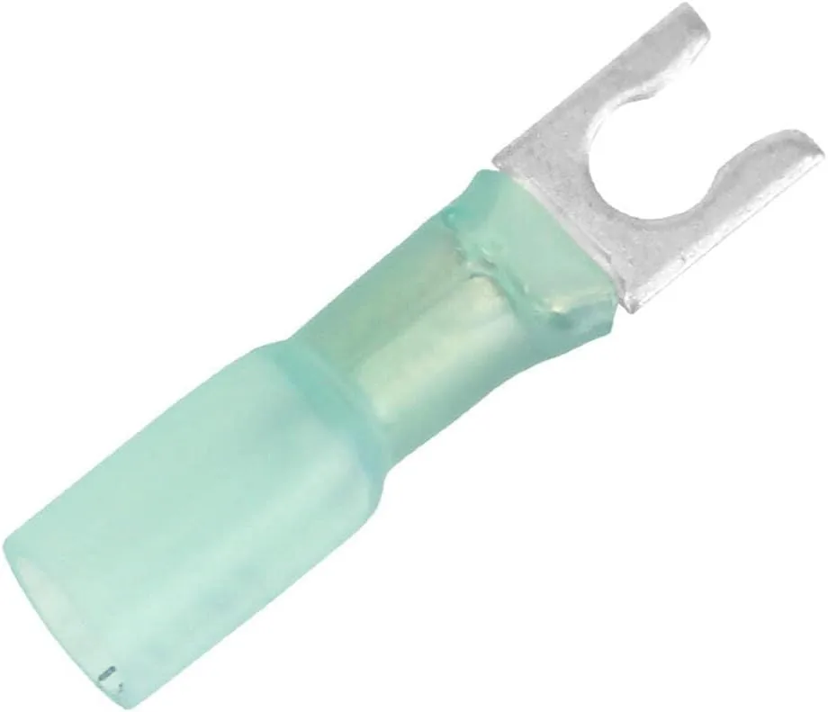Pacer 16-14 AWG Heat Shrink Spade Terminal - #10 Stud Size - 25 Pack