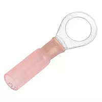 Pacer 22-18 AWG Heat Shrink Ring Terminal - 5/16" Stud Size - 100 Pack