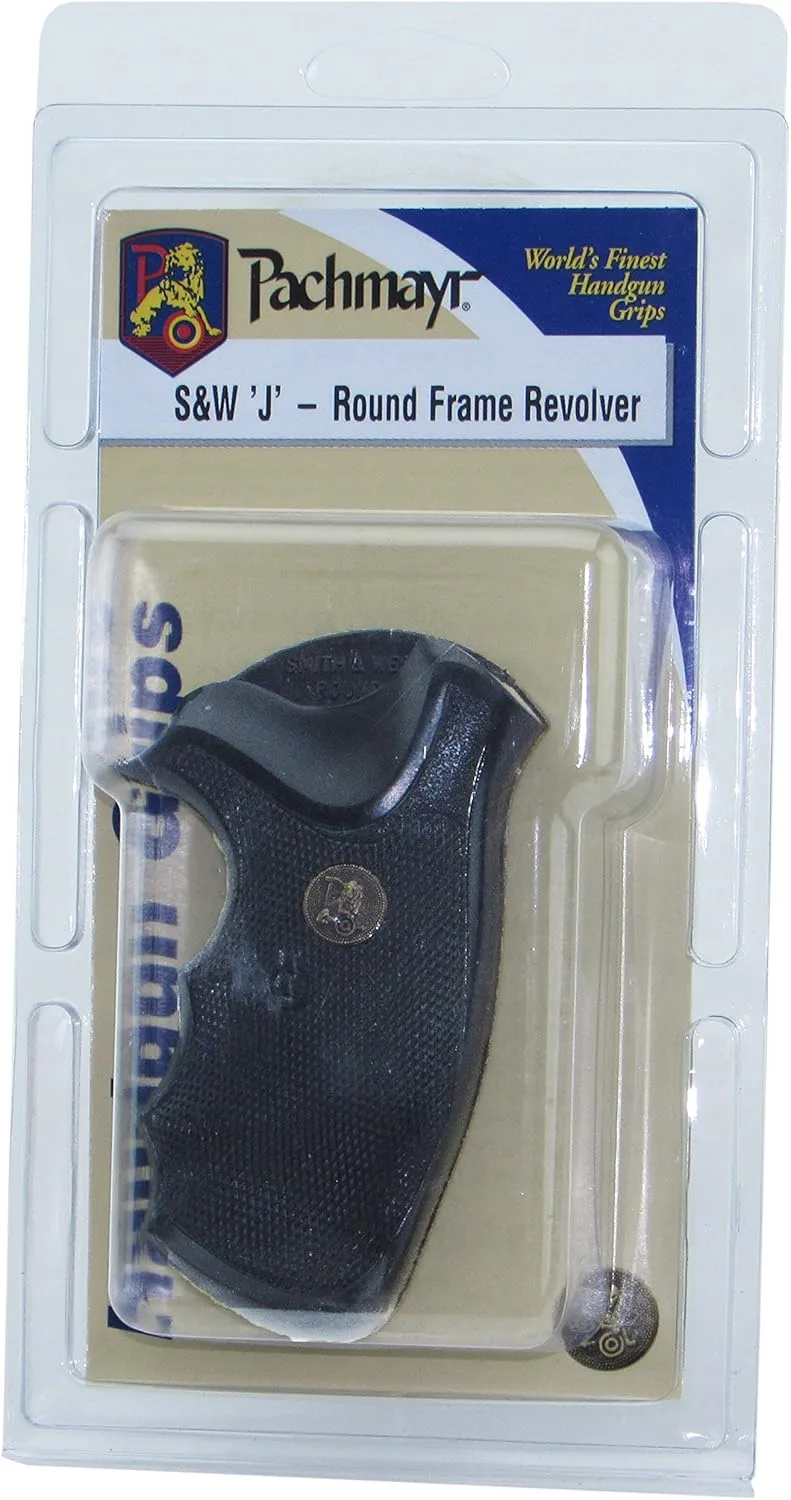Pachmayr 03249 Gripper Grips, S&W J Frame Round Butt,Black