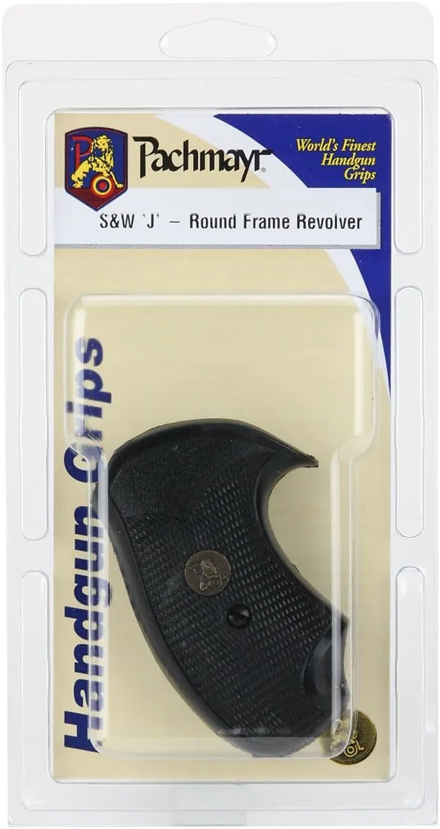 Pachmayr 03252 Compact Grips, S&W J Frame Round Butt,Black