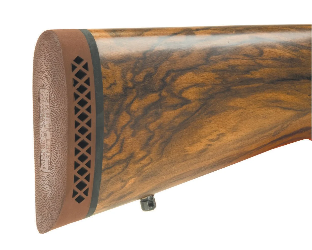 PACHMAYR Deluxe Field Recoil Pad for Shotguns — Ribbed Face, White Line Base