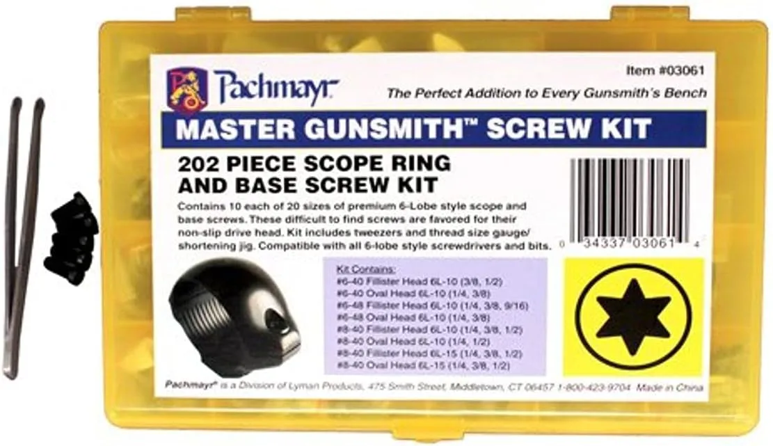 Pachmayr Master Gunsmith Torx-Style Ring and Base Screw Kit