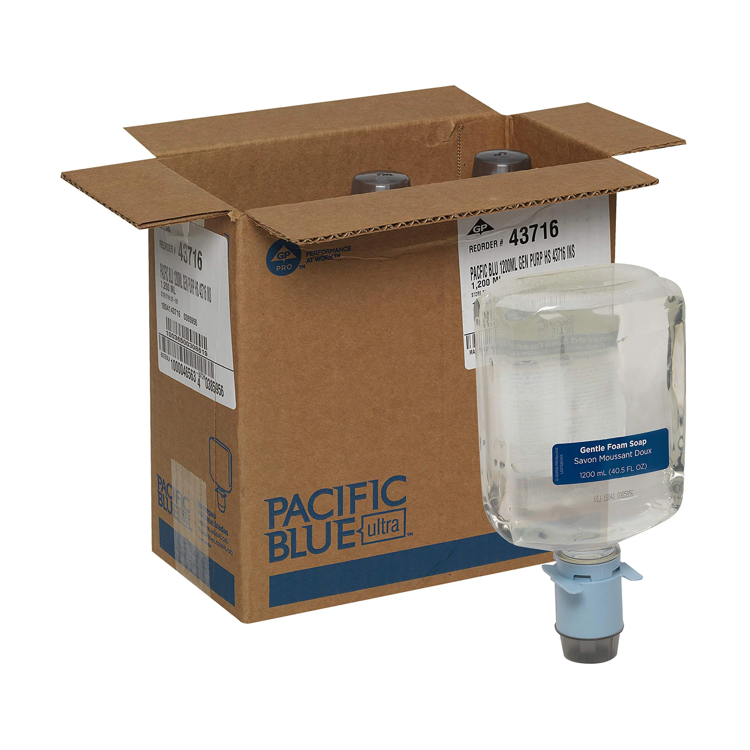 Pacific Blue Ultra Gentle Foam Hand Soap Refill (43716) — Fragrance-Free, 3-Pack