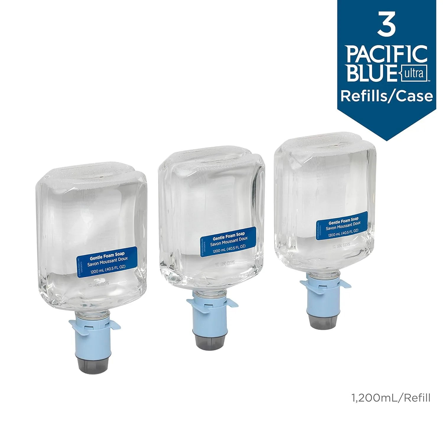 Pacific Blue Ultra Gentle Foam Hand Soap Refill (43716) — Fragrance-Free, 3-Pack