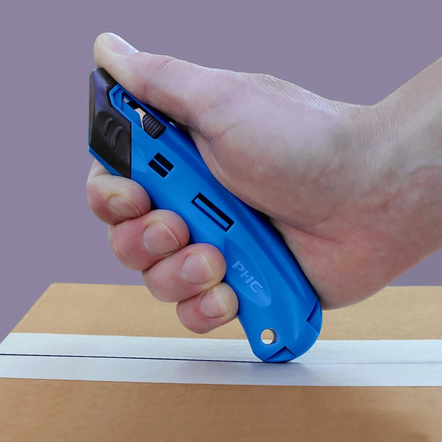 Pacific Handy Cutter Guarded Self Retracting Safety Cutter, Blue (EZ4)