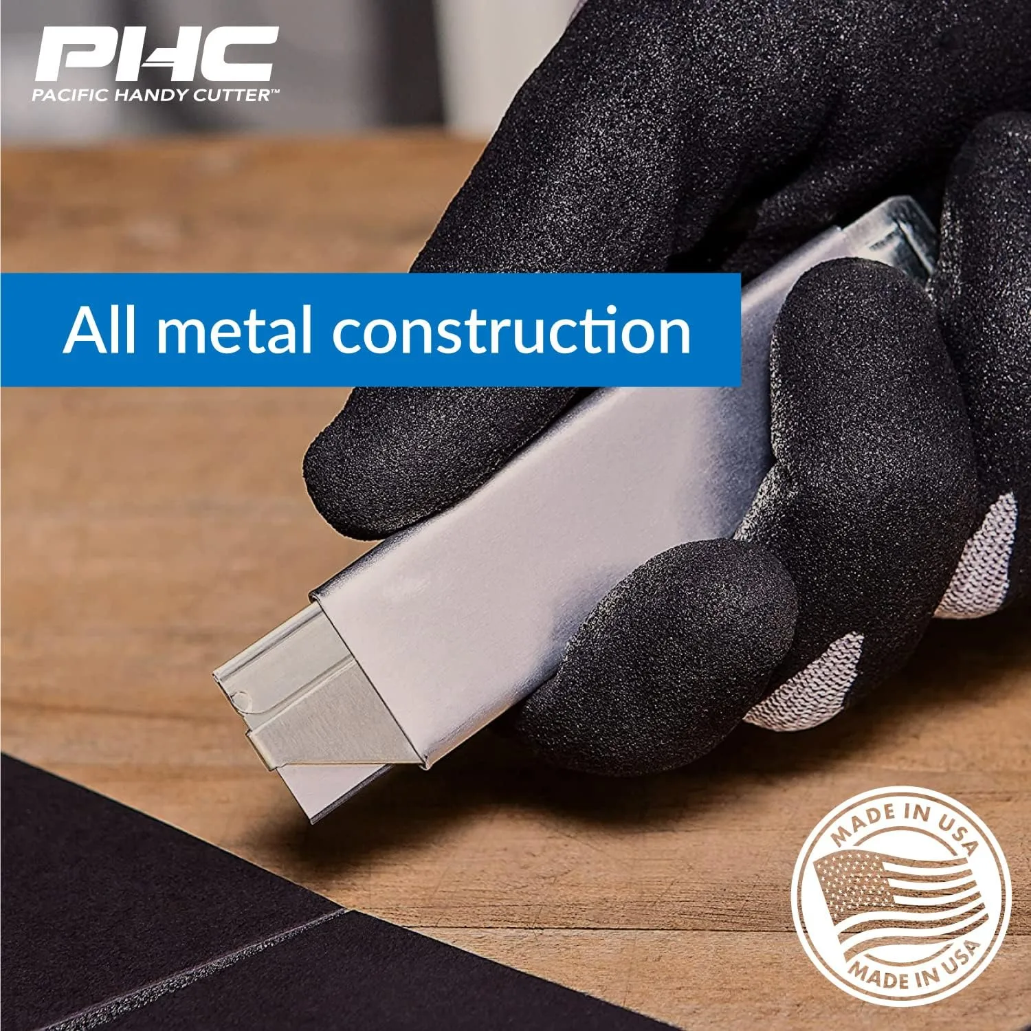 Pacific Handy Cutter Inc. HC100 Handy Box Cutter, Tap Open/Tap Close, 12 per Box, Assorted
