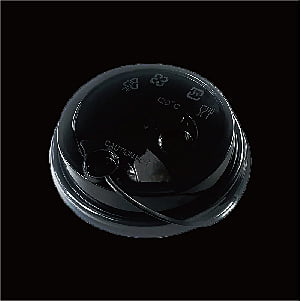 PACKAGING-90mm PP Lid/Attached Stopper (Black)