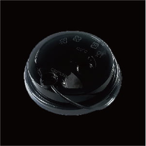 PACKAGING-90mm PP Lid/Attached Stopper (Black)