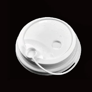 PACKAGING-90mm PP Lid/Attached Stopper (White)