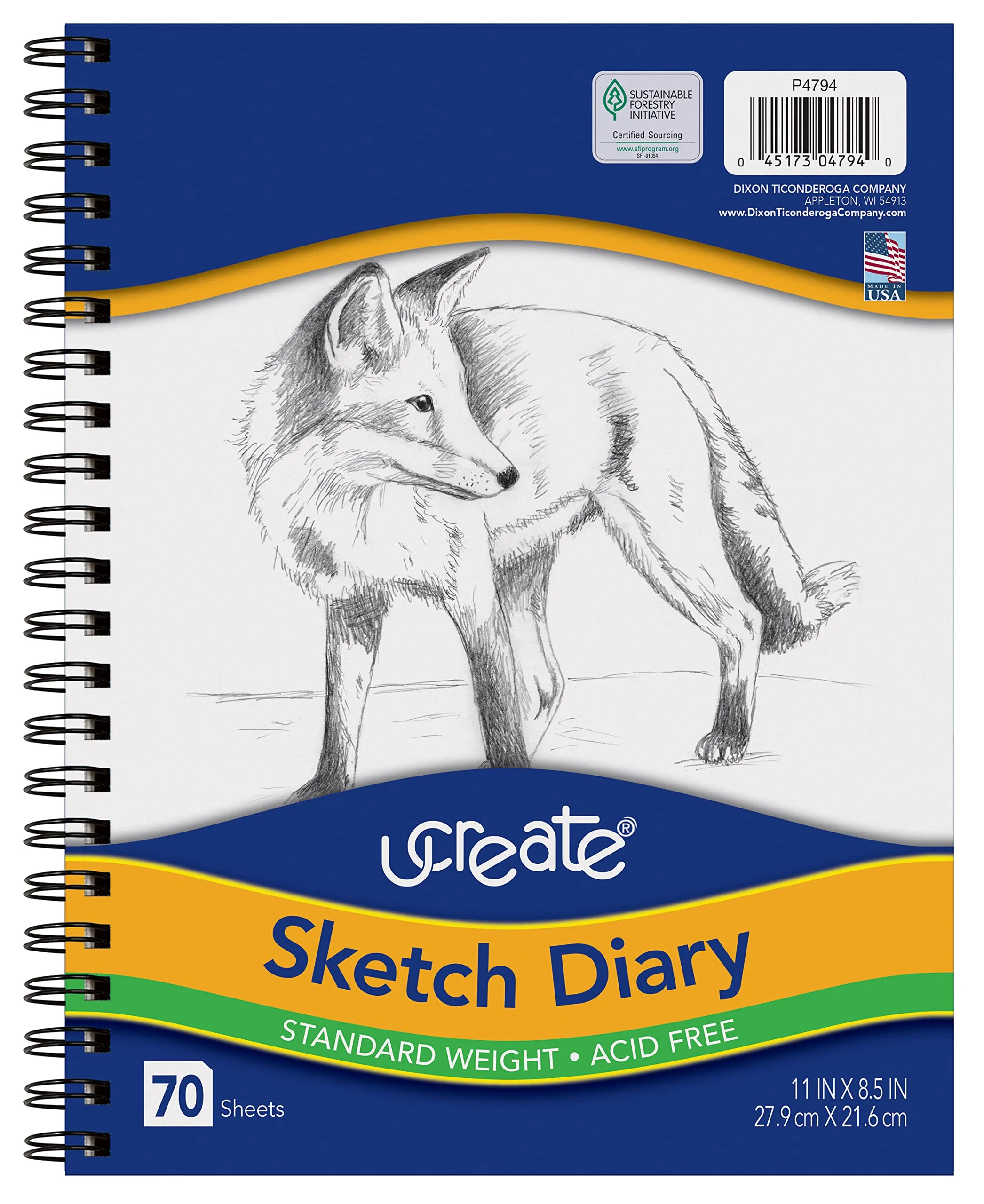 UCreate / PACON Art1st Sketch Diary, 11 x 8.5 in, 70 Sheets
