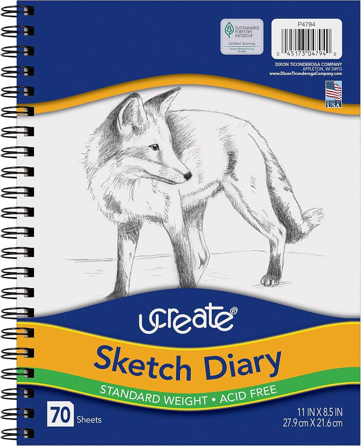 UCreate / PACON Art1st Sketch Diary, 11 x 8.5 in, 70 Sheets